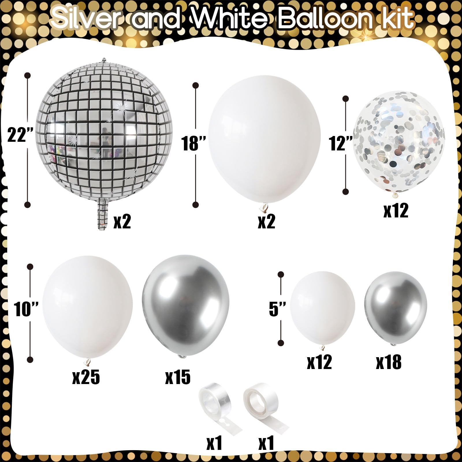 Palloncini Discoteca Compleanno – 9 Pezzi In Alluminio 4D Con Forme Disco, Radio, Microfono E Occhiali, Per Feste A Tema Anni '70/'80 E Decorazioni - 3