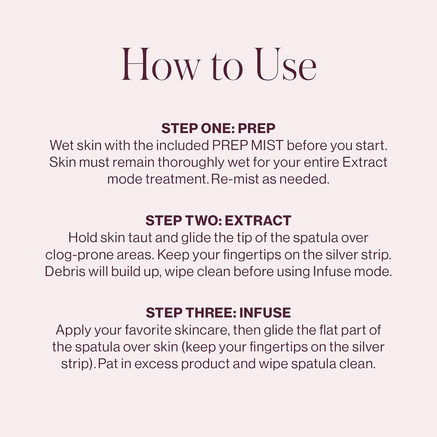 DERMAFLASH DERMAPORE+ Skin Care Device, Ultrasonic 2-in-1 Pore Extractor and Skincare Infuser, Blush