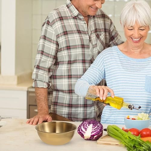 Miniatura 4 de Luxshiny Cuencos de acero inoxidable para mezclar para hornear, tazón de sopa de ramen coreano, bandeja de ensalada de metal, organizadores de