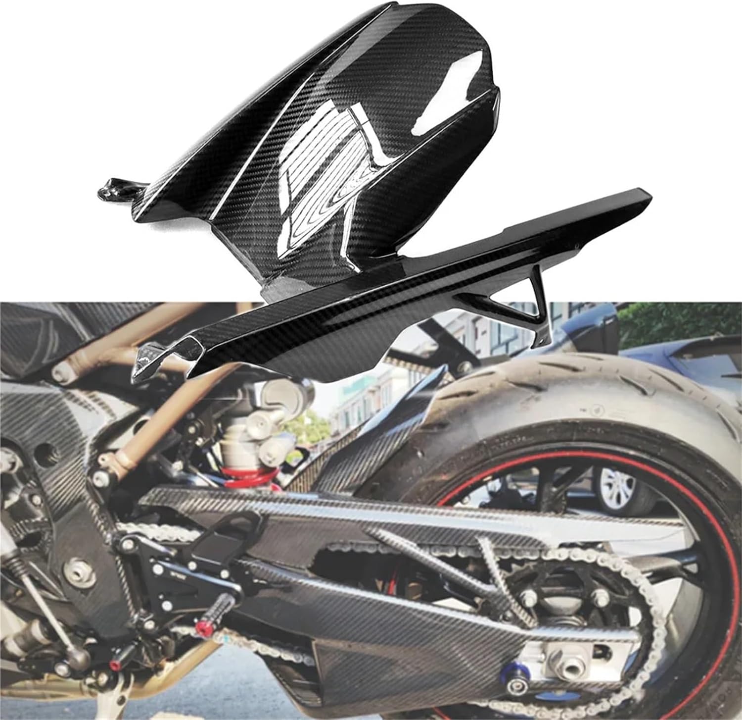 YHFHMLストアです オートバイリアドライブチェーンガード泥カバー