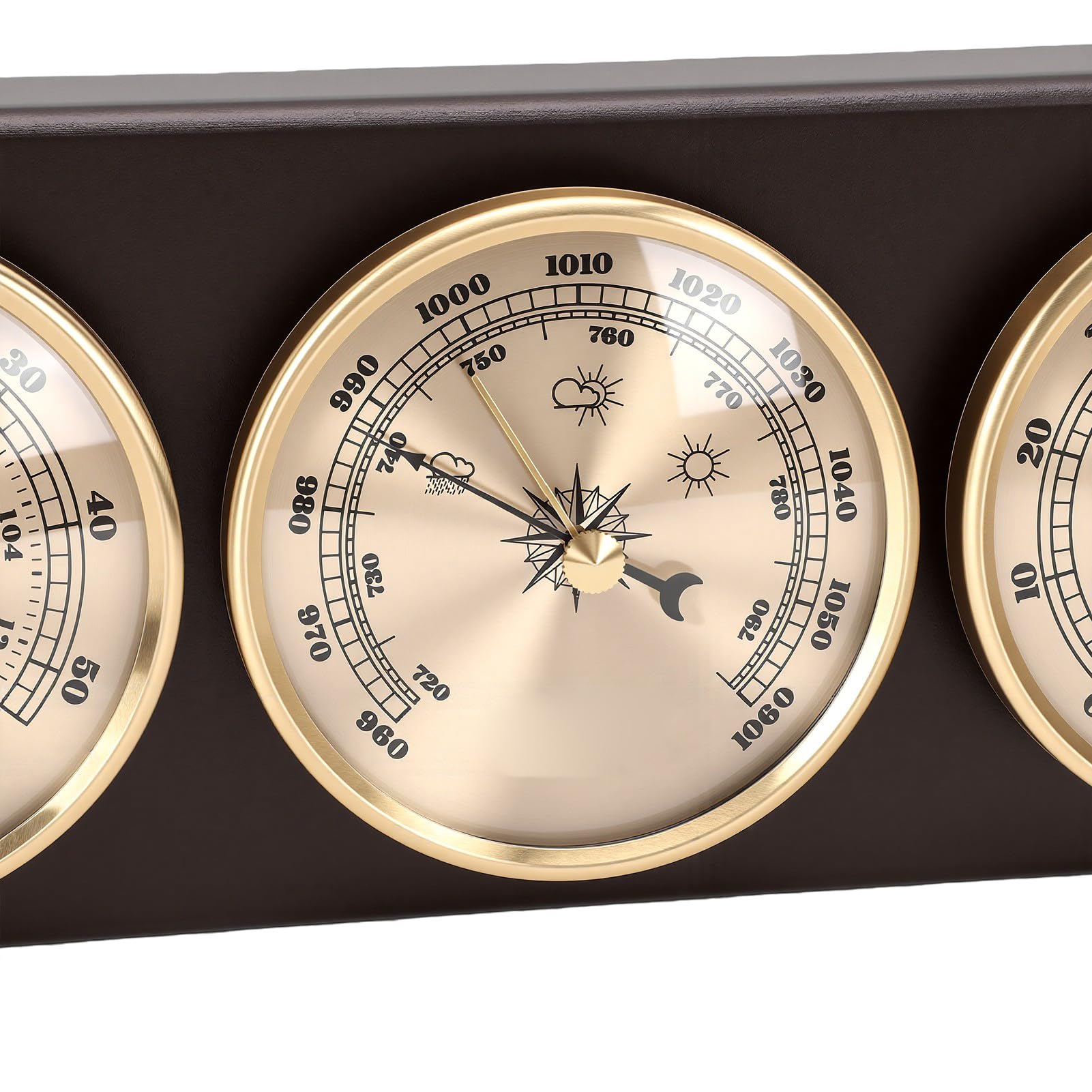 Naroote 3-in-1-Wetterstation, Barometer, Thermometer, Hygrometer Wandmontage