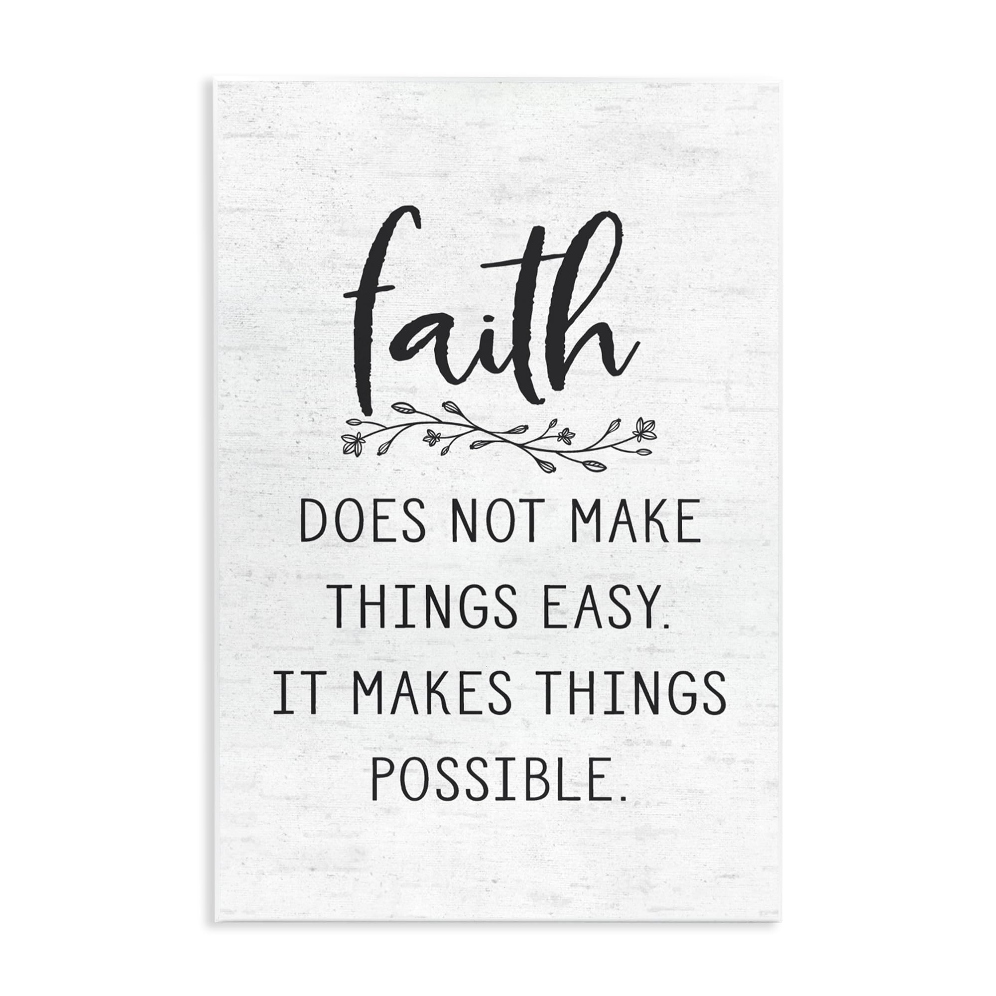 'Encouraging Faith Quote Rustic Botanical'| Wall Plaque Art