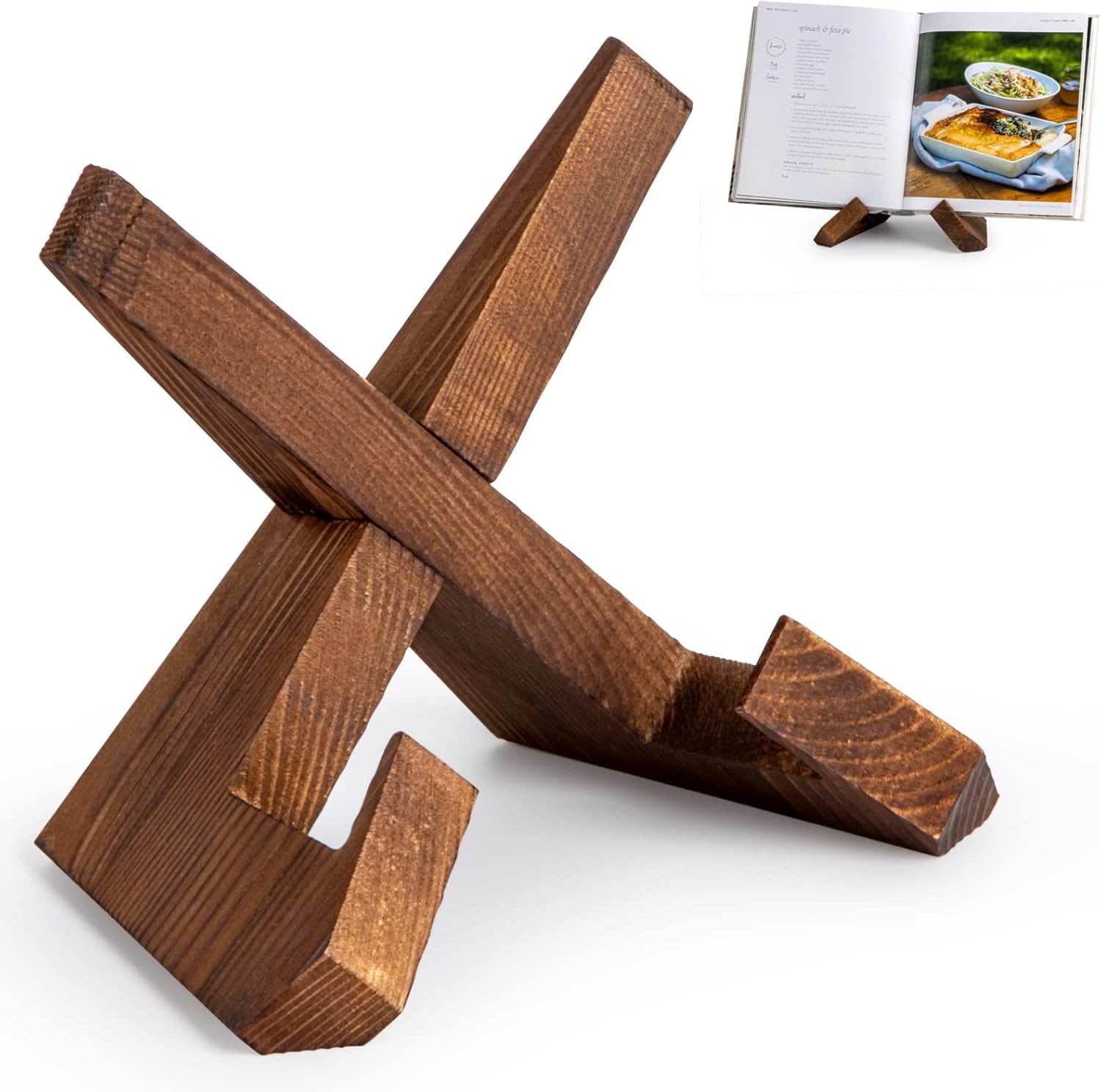 EFFORTICH Wooden Cookbook Stand