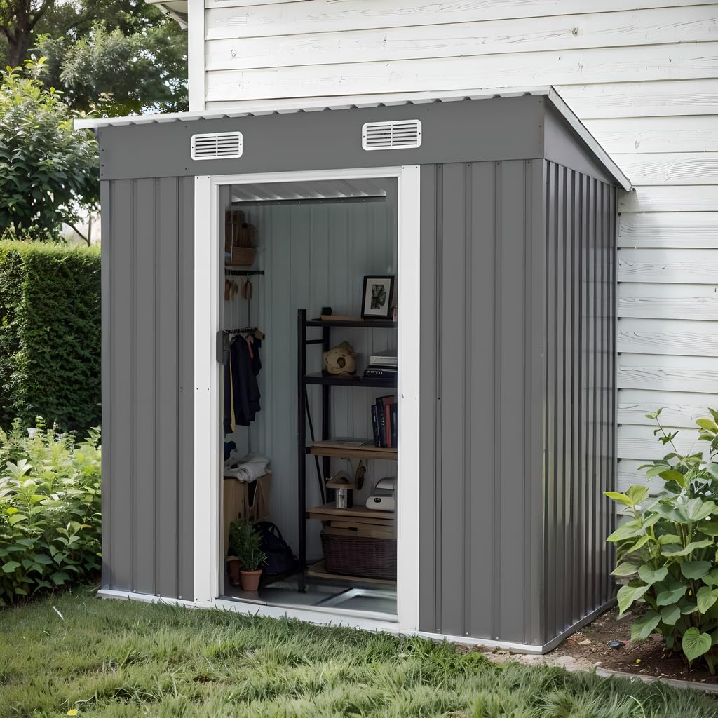 Amazon.co.jp: 大型屋外用物置 スチール製大容量収納庫 防水耐候性強化