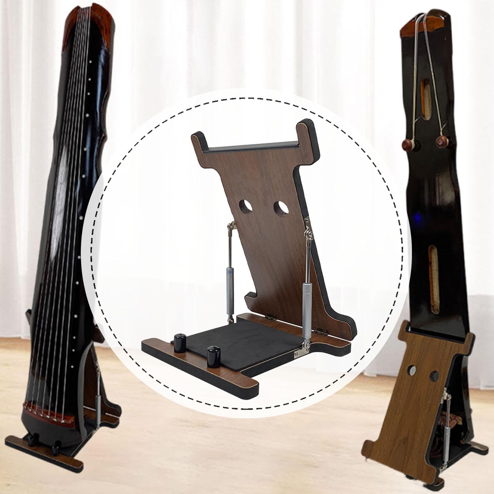 Soporte Vertical de Madera Resistente Y Plegable para Guqin (instrumento Tradicional Chino).