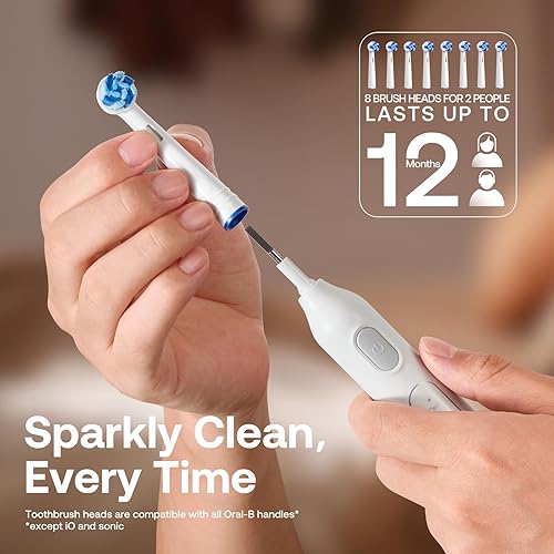 Miniatura 62 de Bitvae R2 - Cepillo de dientes eléctrico giratorio para adultos con 8 cabezales de cepillo, 5 modos de cepillo de dientes recargable con sensor