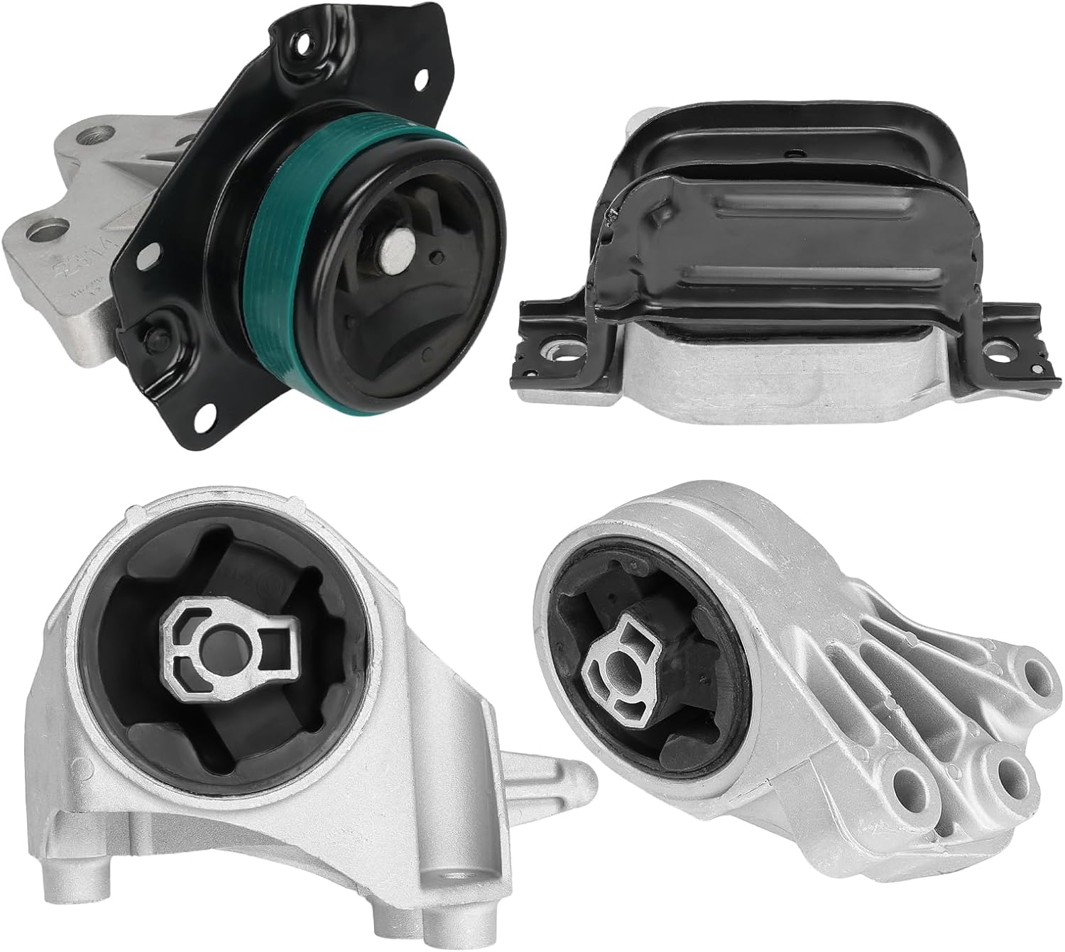 4PCS Engine Motor Transmission Mounts Set Replacement for 2010-2017 GMC Terrain, Chevrolet Equinox, Captiva Sport 2.4L Auto Trans Replacement for A5618, A5562, A5633, A5659