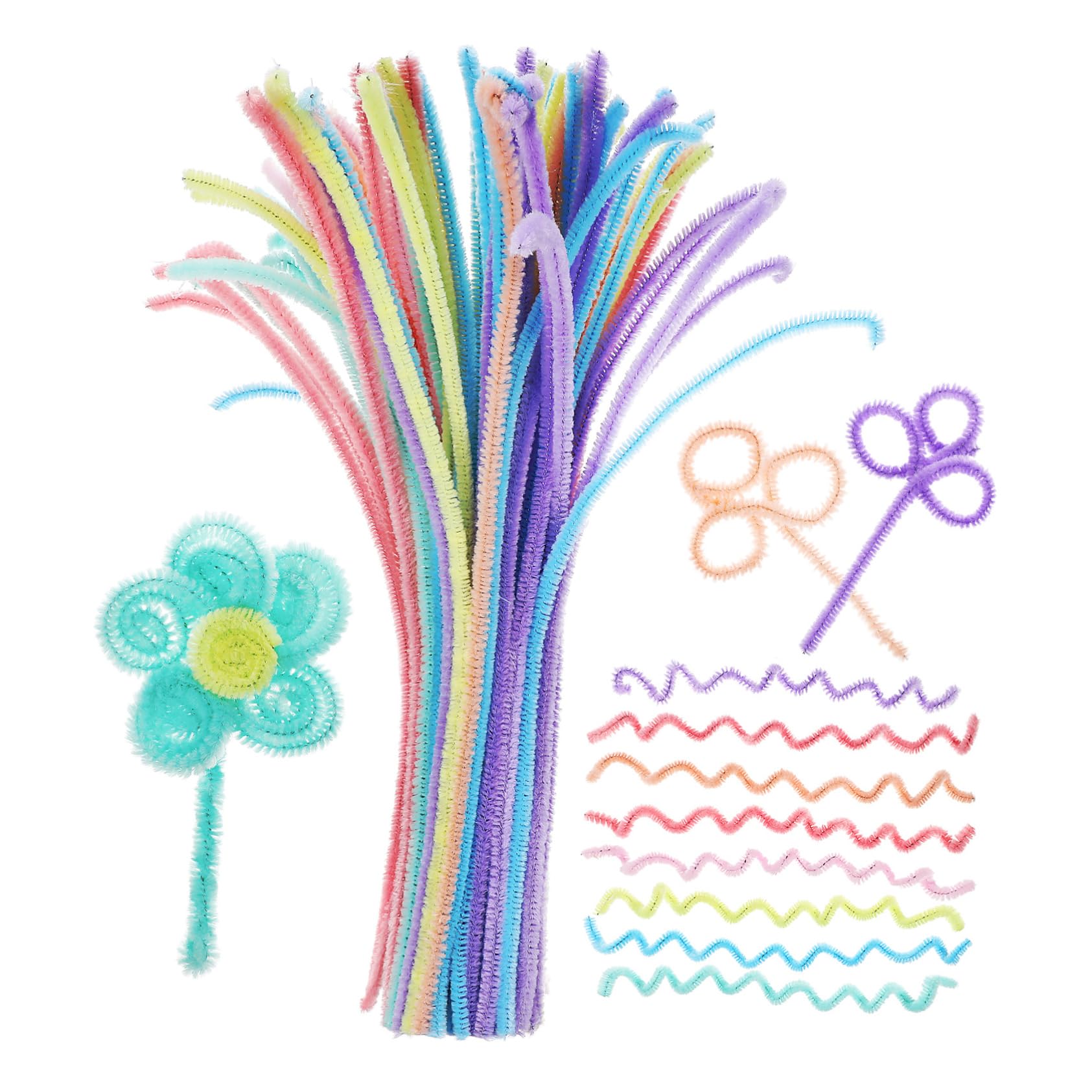 Lot De 100 Bâtons Chenilles Colorés - Bâtons Souples Pour Créations Manuelles, Classe, Déco