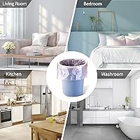 Vista 6 de 5 Rolls Small Trash Bags - 100 Counts Durable 4 Gallon Small Garbage Bags for home office kitchen Bathroom Bedroom Trash Can liners（Pink） 100