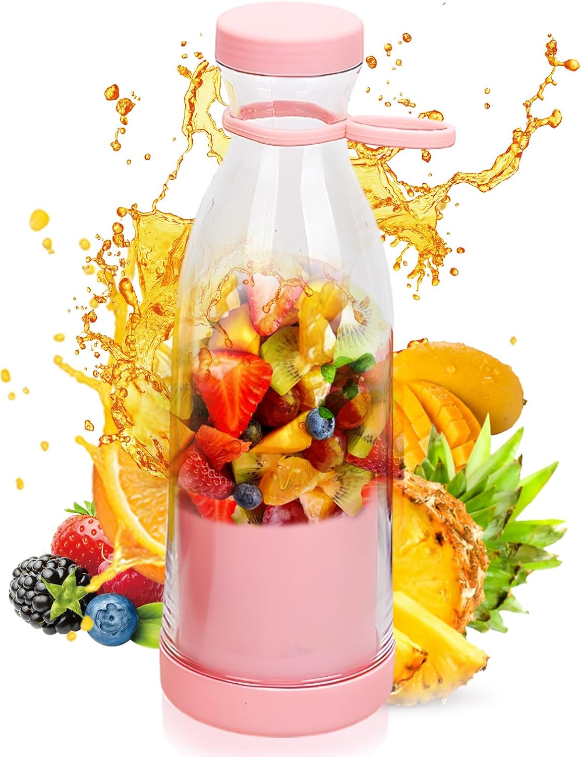 2025 ポータブルブレンダー ポータブルコードレスジューサー フルーツジューサー スムージーボトル用 420ml スムージーブレン