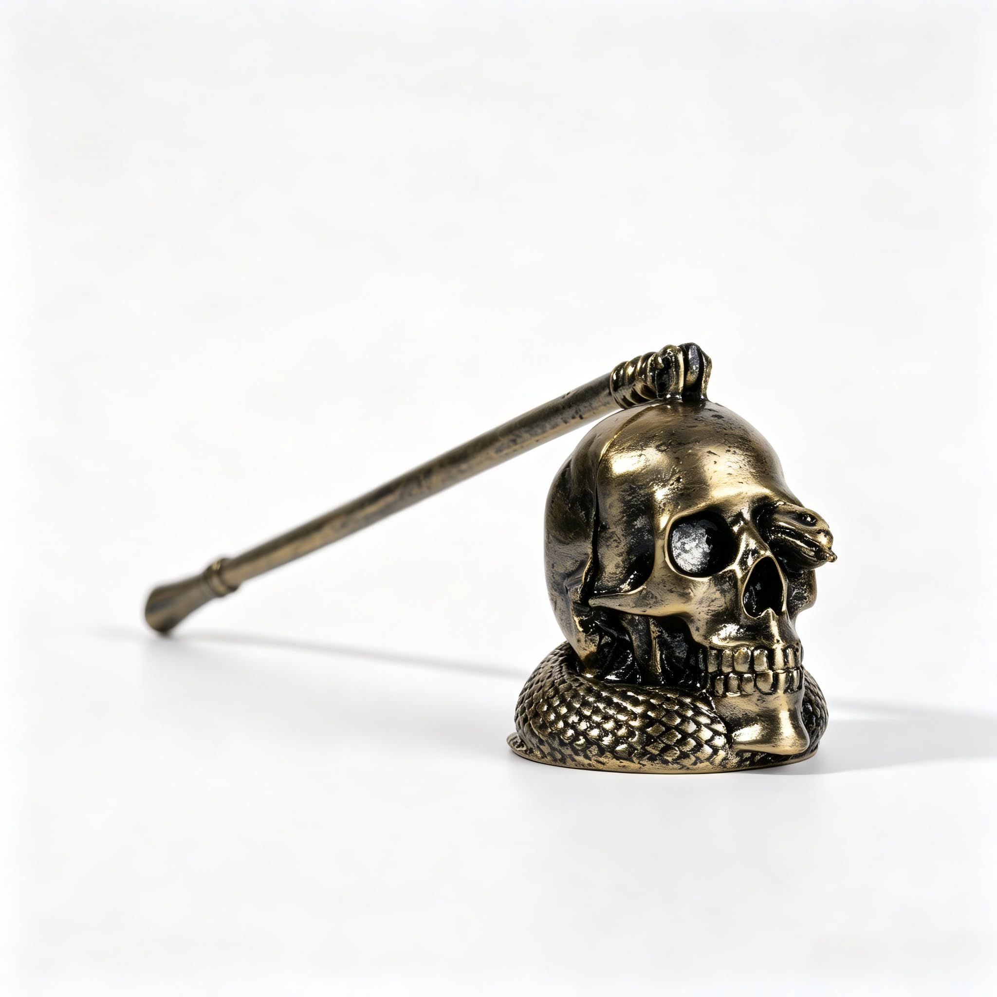 We Moment Candle Snuffer, Candle Snuffer Extinguisher with Long Handle,Retro Style Wick Flame Snuffer for Putting Out Candle Flame Safely,Skull Candle Snuffers Accessory for Candle Lovers