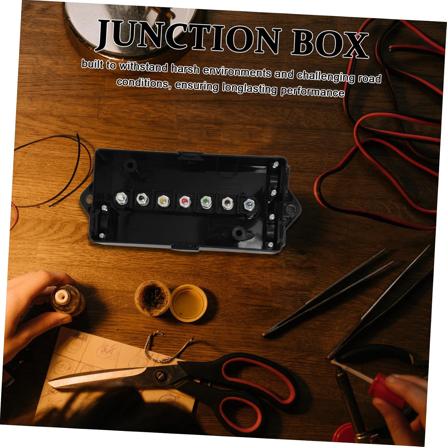 Zerodeko Way Trailer Junction Box Versatile Electrical Connector for Rvs Easy Installation for Trailer Lights and Additional Devices for Camping Use
