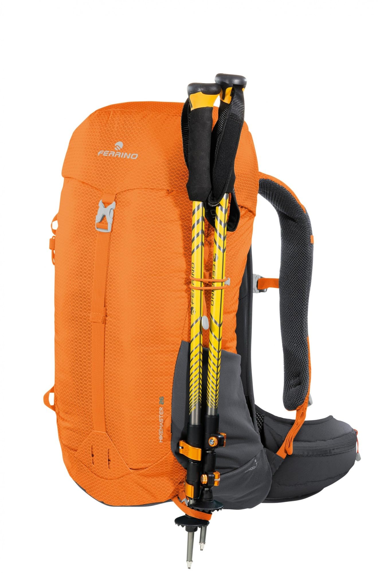 Ferrino Hikemaster 26, Zaino trekking 26 litri, ideale per escursionismo in montagna e fast hiking (Arancione)