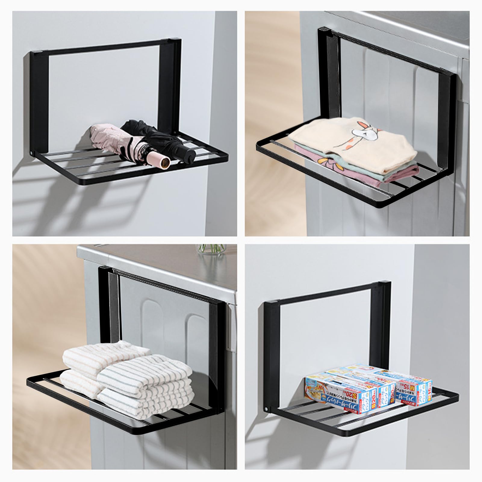 Ganchos magnéticos para refrigerador, organizador plegable para mesita de noche, práctica herramienta para el hogar, para dormitorio, cocina y baño, solución de almacenamiento