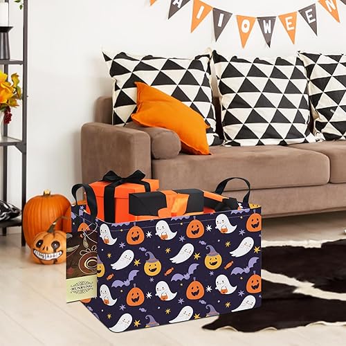 Miniatura 202 de HUNRUNG Cesta rectangular de almacenamiento de lona, bonita cesta organizadora de lona para mascotas, juguetes de niños, libros, ropa, perfecta