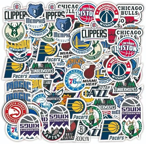 Swrotdin 30 Pieces Skateboard Stickers for Basketball Sport Fan Vinyl Waterproof Sticker Application on Pad Notebook Car Snowboard Bicycle Luggage Decal DIY Decoration