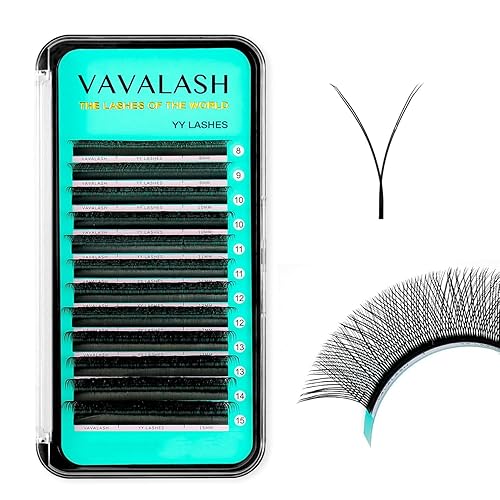 VAVALASH Extensiones de pestañas en Y, rizo C, 0.002 in, 0.315-0.591 in, bandeja mixta, volumen 4D, extensiones de pestañas tipo YY, extensiones de