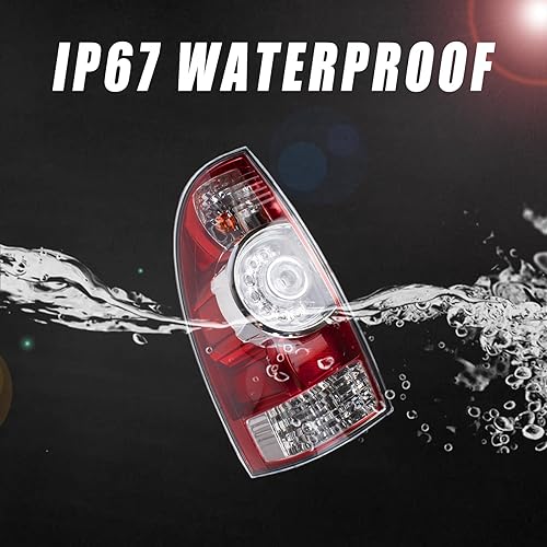 Miniatura 6 de Boine Compatible con Toyota Tacoma 2005-2015 lente LED de luz trasera del lado del conductor y del pasajero, bombilla y arnés incluidos 8155004160