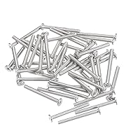 Vista 32 de Uxcell M3-0.5 x 4 mm 50 piezas Tornillos de cabeza plana redonda 304 Acero inoxidable Phillips Drive Tornillos de máquina Herramienta de sujeción