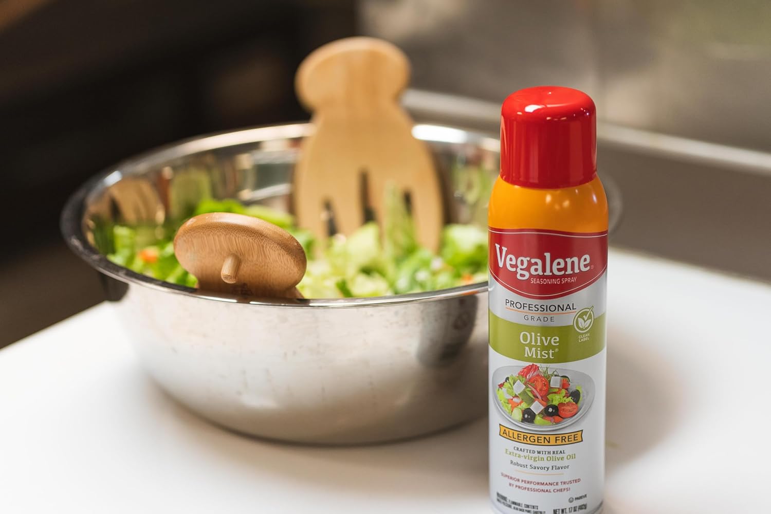 Vegalene Olive Mist Seasoning Spray, 17oz Aerosol, 6-Pack