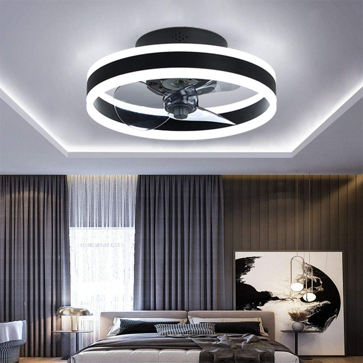 TATANE Led Ceiling Fans with Lights Reversible Remote, 6 Speeds Modern ...