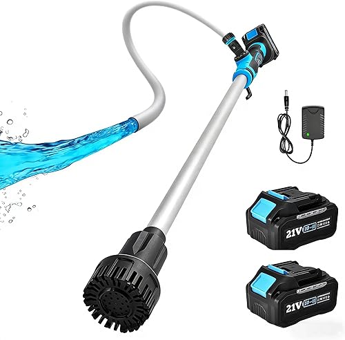 Miniatura 10 de Bomba de transferencia de agua inalámbrica de 720 GPH de 32 pies con batería de 4000 mAh 21 V y cargador rápido 45 minutos de tiempo