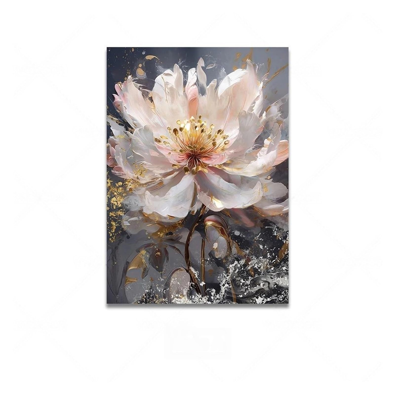 Décoration murale abstraite beige 50x70 cm pour habiller un mur vide avec élégance