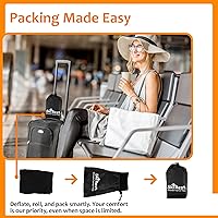 Vista 7 de Almohada inflable para reposapiés para viajes en avión - Reposapiernas ajustable para vuelos largos, extensor de asiento de avión para bebé/niño