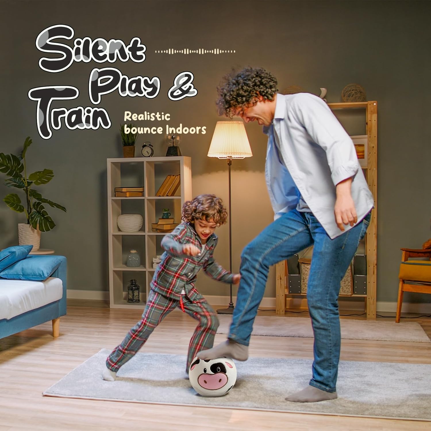 Plush Sports Balls + Spotted Cow Ball Bundle: Double Farm Fun