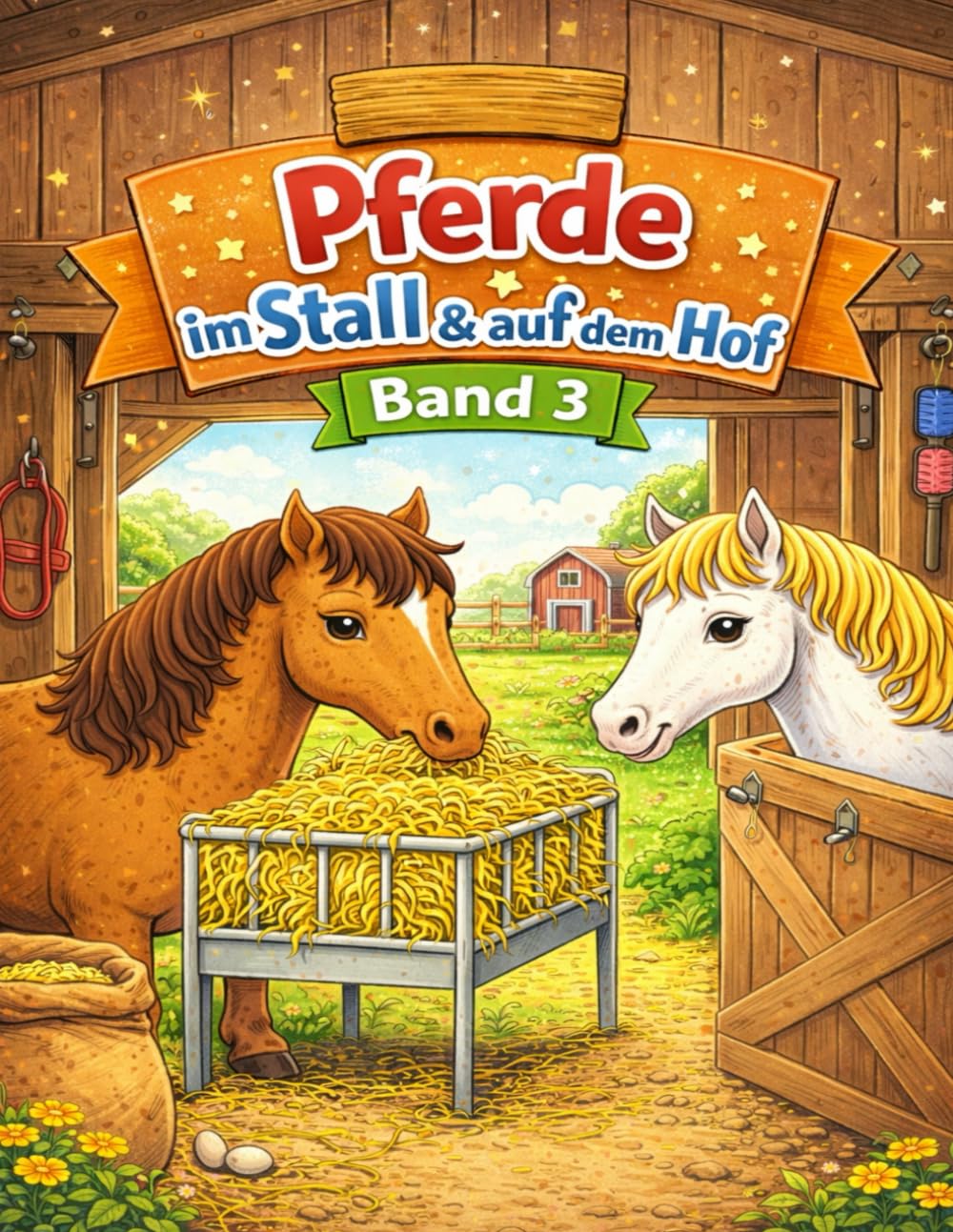 Pferde im Stall und auf dem Hof - Band 3 (Pferdemomente zum Ausmalen)