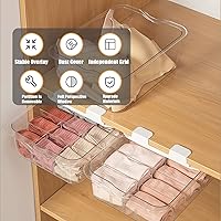 Vista 2 de Caja de almacenamiento de gran capacidad con cajones, compartimento 01015, ropa interior para el hogar, artefacto de almacenamiento para brasieres