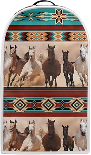 Miniatura 2 de Cubierta de licuadora con patrón tribal azteca de caballos, cubierta plegable duradera a prueba de polvo, cubierta para electrodomésticos pequeños,