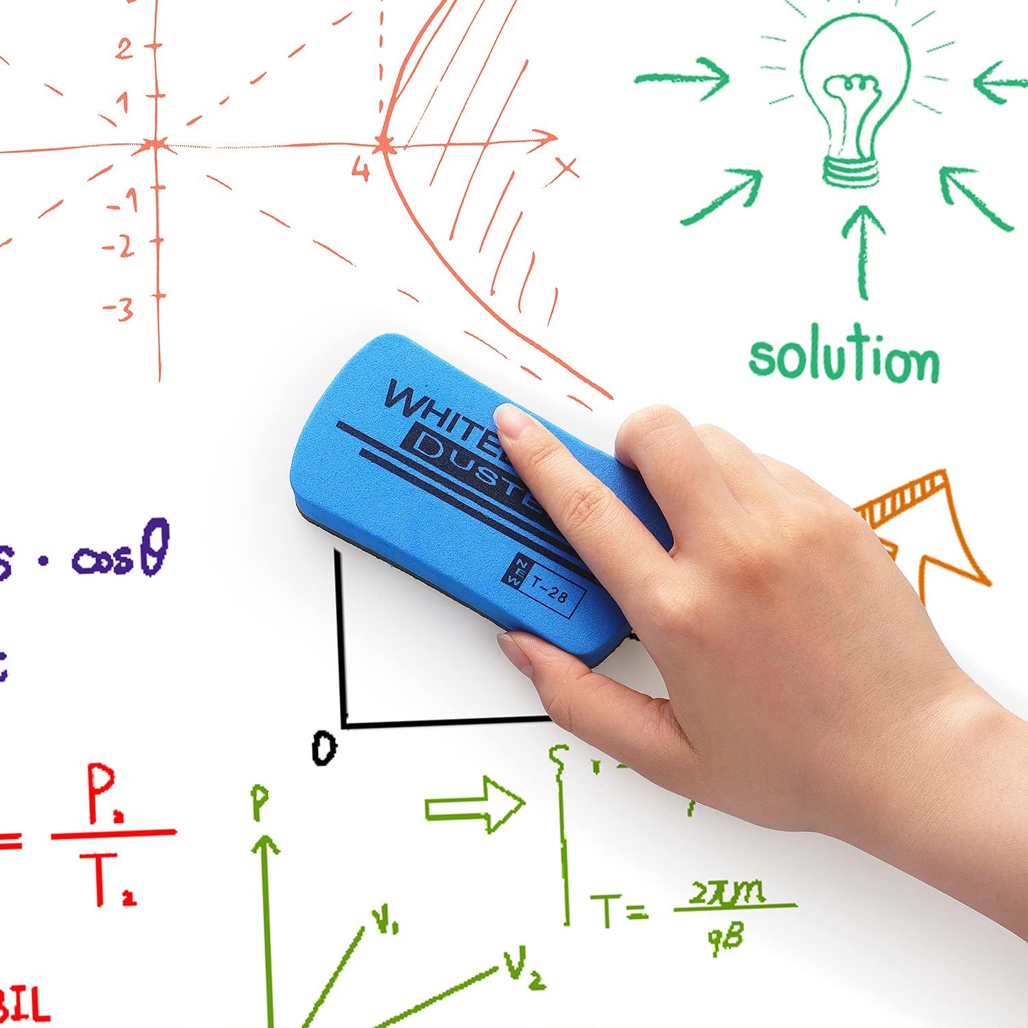 Tamaki 6 Pack Magnetic Dry Eraser Erasers, 4.2'' x 2.2'', Blue image 5