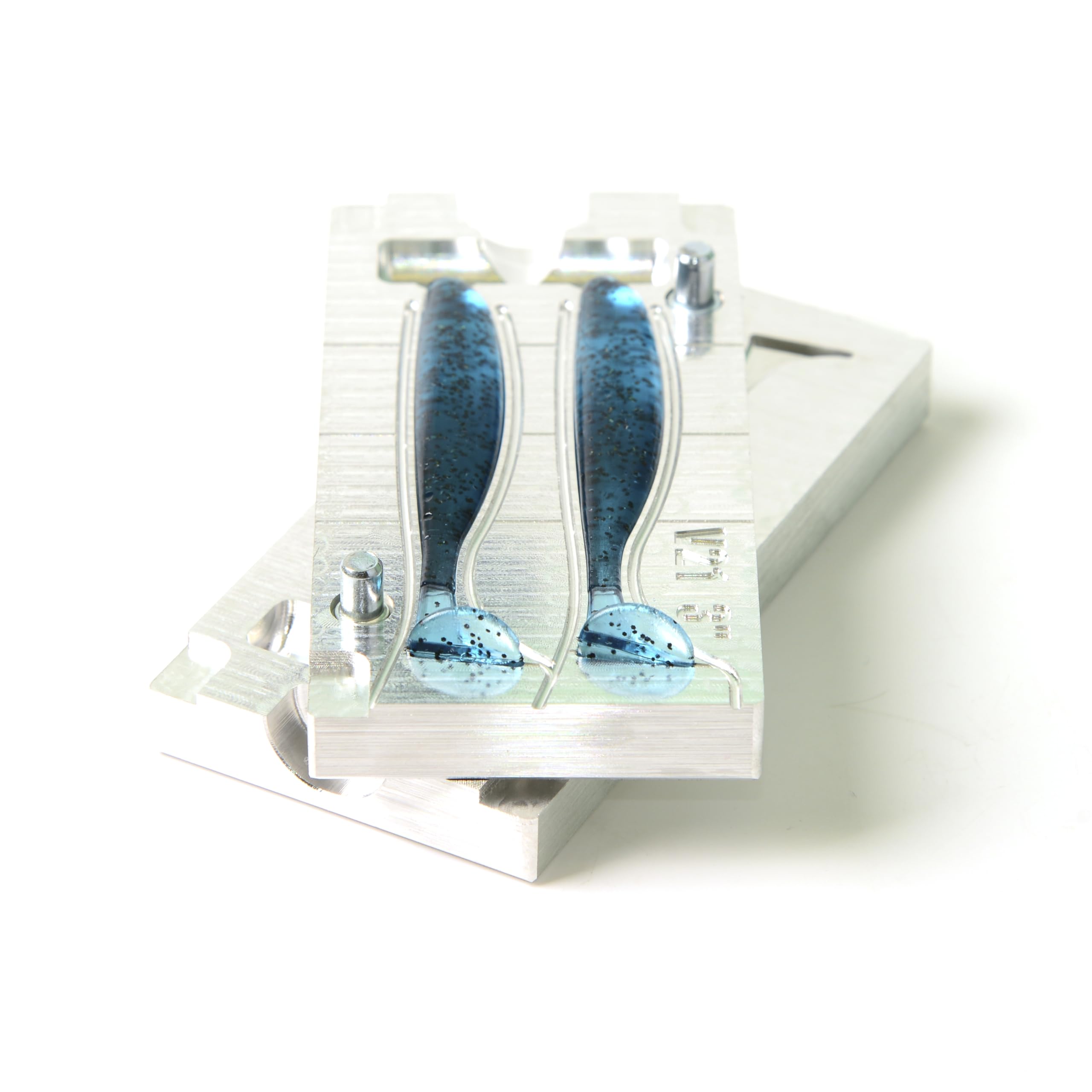 FatFish V21A-2C Köderform, weicher Kunststoff, Spritzgussform, 7,6 cm | Für Do-It Angelköder, Aluminium