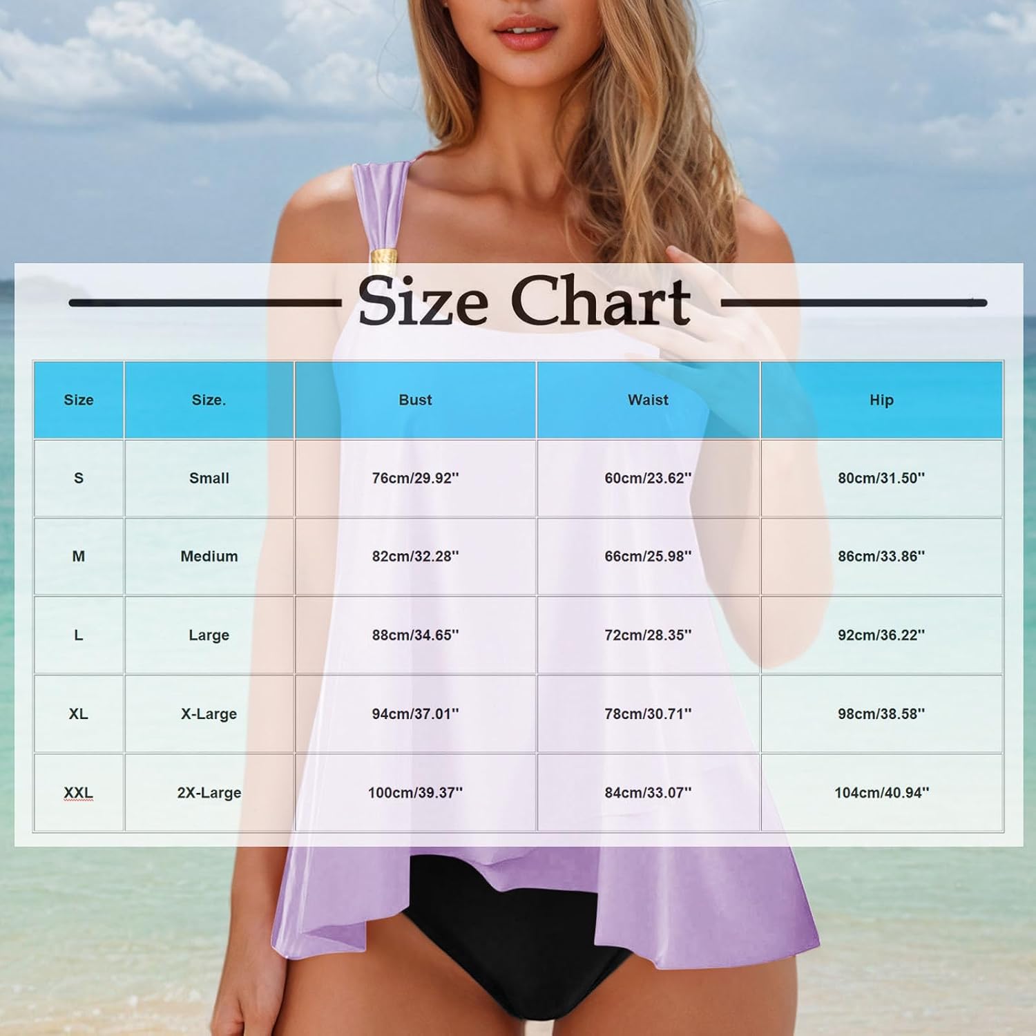 2 Piece Bathing Suits for Women Ruffle Flowy Tank Tops with Bottom Tankini Swimsuits Tummy Control Swimwear 2026
