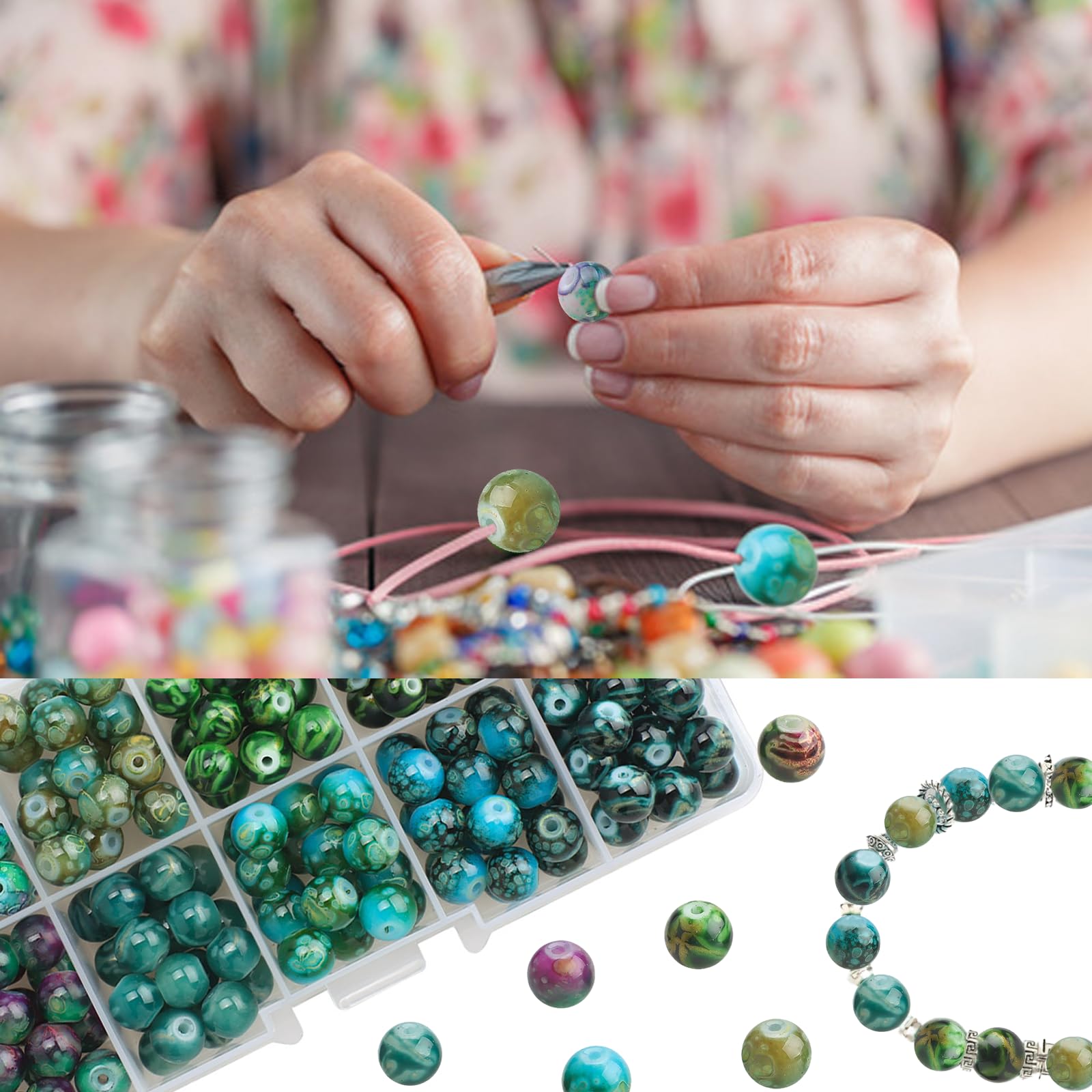 Perline Pietre Preziose 200pz - 8mm Per Creazione Gioielli Fai Da Te - Foto 14