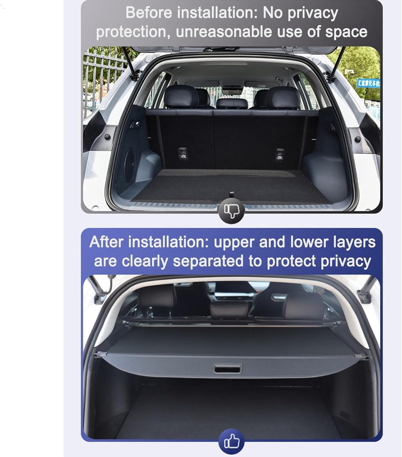 Car Retractable Cargo Cover for Hyundai Palisade 2026+, Rear Boot Trunk Parcel Load Shelf Security Roller Blind