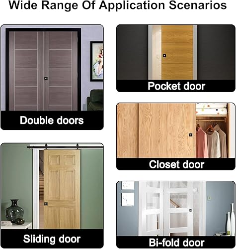 Miniatura 7 de Cerradura de puerta de bolsillo con llave, accesorios de puerta de privacidad adecuados para baño, dormitorio, etc. Empotrada de 2 lados, fondo de 2