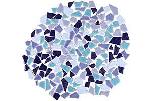 200g Blue Irregular Broken Ceramic Mosaic Tiles