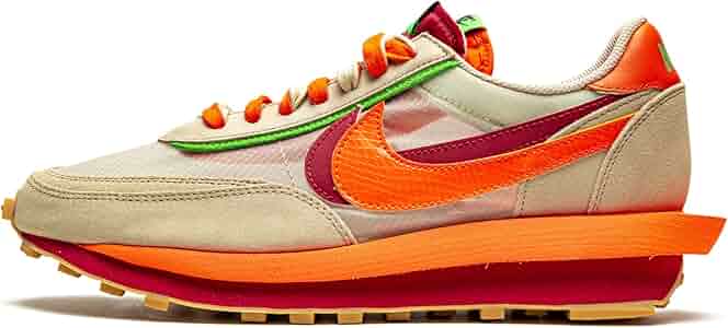 nike ld waffle sacai clot net orange