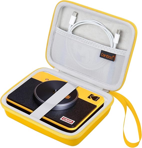 Canboc Carrying Case For KODAK Mini Shot 3 Retro 3x3 Instant Camera,Yellow
