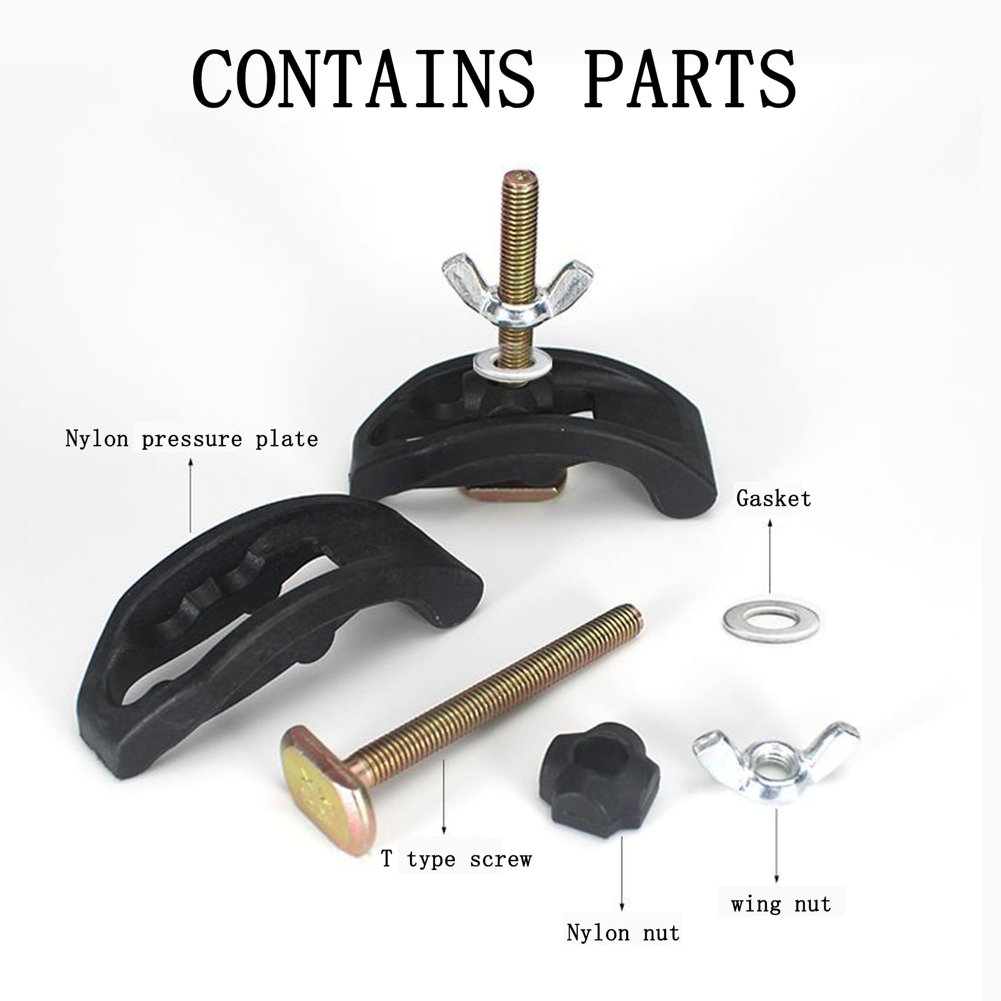 Morsetti A T M8 Per Lavorazione Legno - 2 Pezzi, Azione Rapida, Con Manopola In Plastica - Foto 3