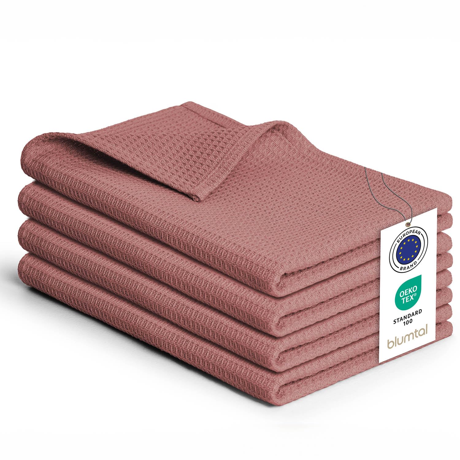 Blumtal paños de cocina 50x70cm en set de 4 - trapos cocina 100% algodón - trapos de cocina lavables a 60°C - paños cocina con diseño de gofre - paño de cocina - trapos de cocina para secar color Rosa