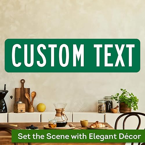 Vista 13 de My Sign Center - Letrero de calle personalizado, 8 colores, opción reflectante, montaje de 4 x 18 pulgadas, grueso libre de óxido, fabricado