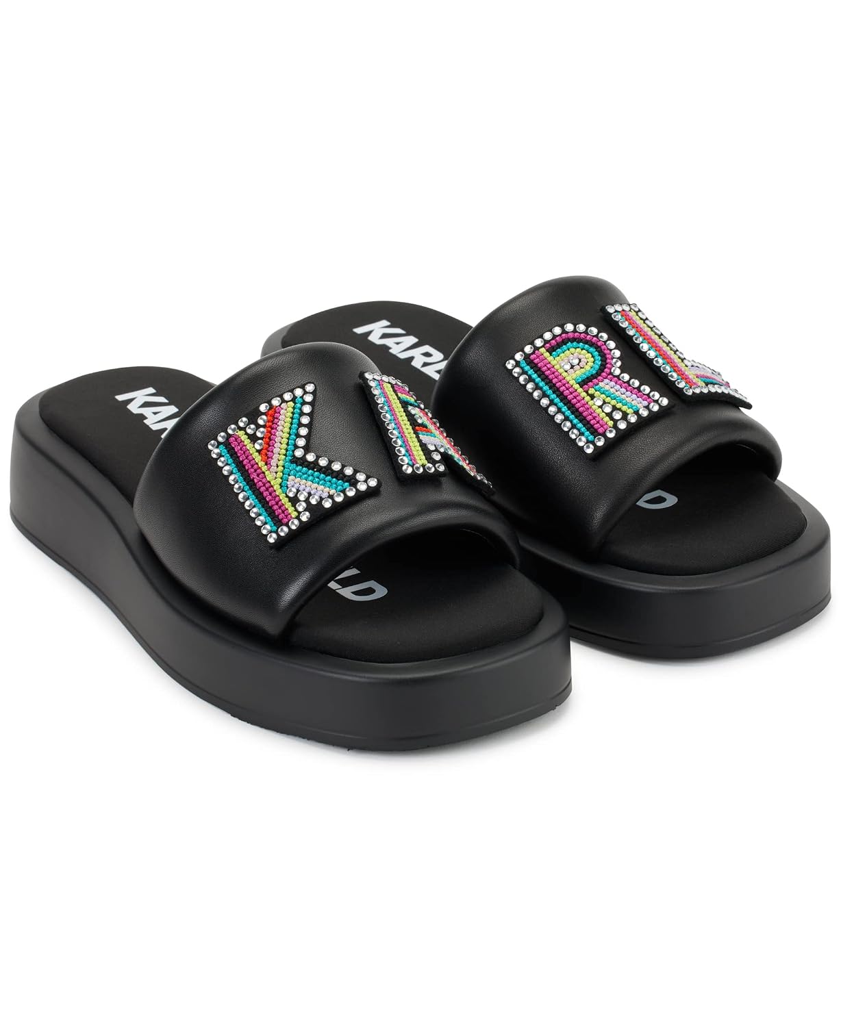 Karl Lagerfeld Paris Women's Opal Embellished Platform Slide Sandal - Review, Price and Buying Guide