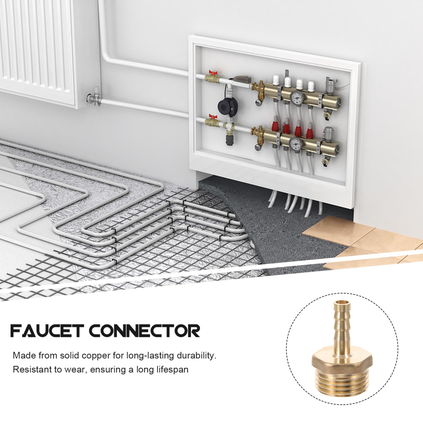 TOPBATHY 5 Set Raccordo Pex Adattatore Per Tubo Pex Connettore Per Acqua Facile Da Installare E Resistente Alla Perdita 4 Pezzi*5