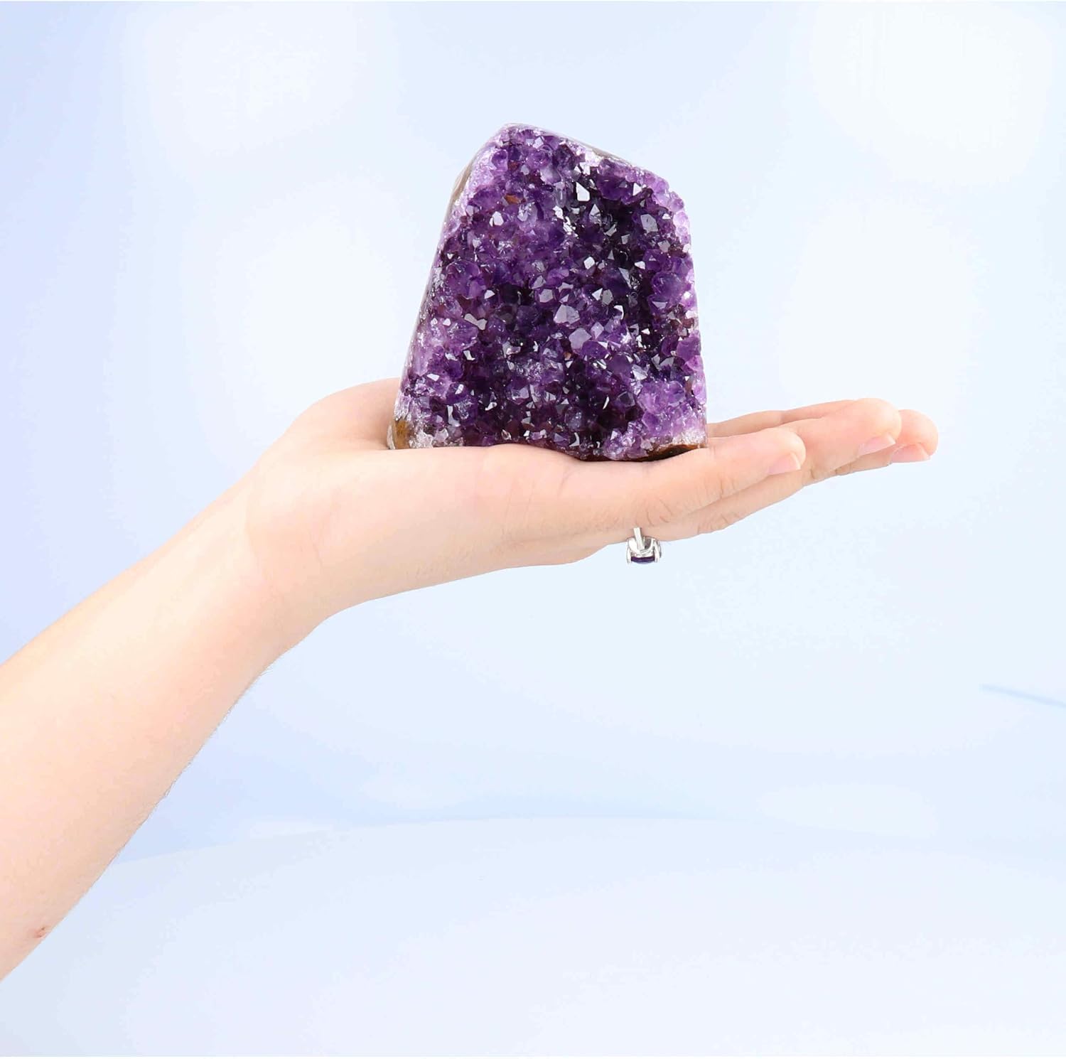Deep Purple Project Amethyst Geode (at Least 1 Lb Guaranteed) Cluster Crystal with Ready to Gift Box Included Amazing Stones from Uruguay