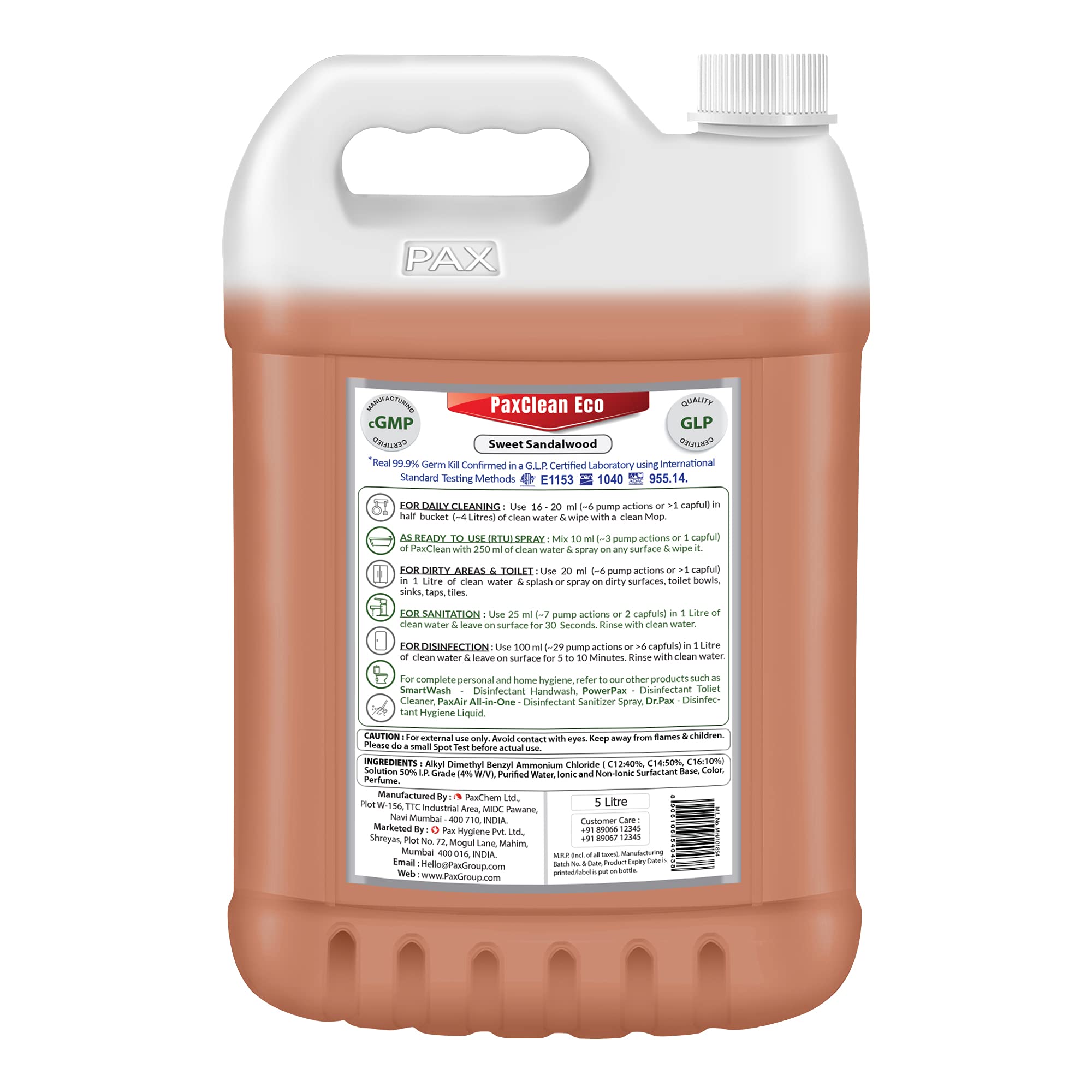 Buy PaxClean ECO Floor Cleaner Concentrate, 2X Powerful, Multi Surface