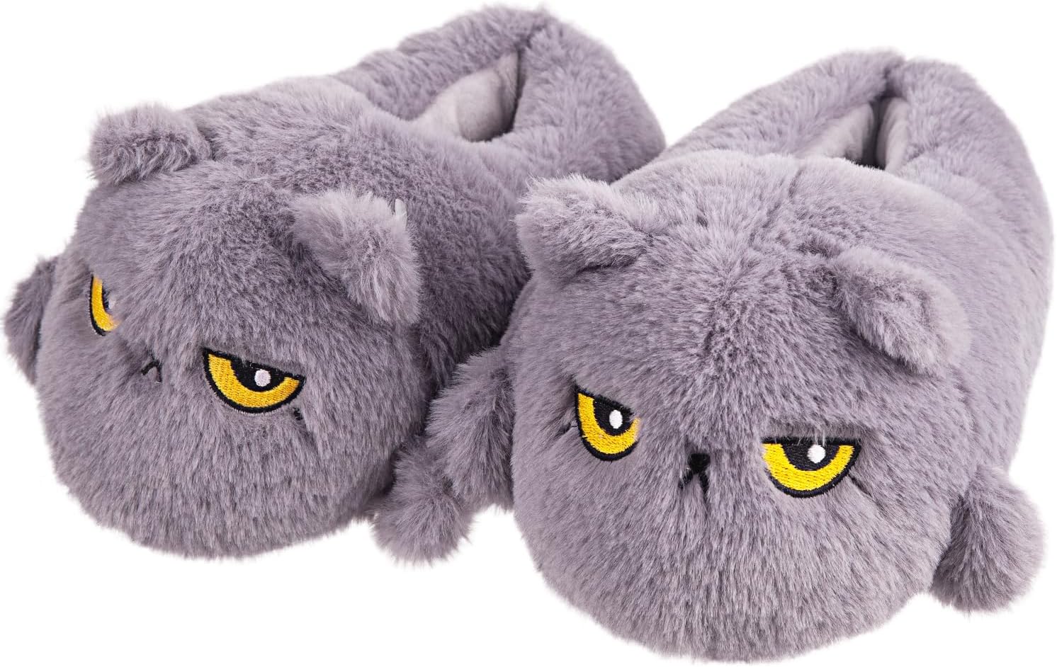Animal Slippers Cotton Adult Unisex, Cute Novelty Duck Pig Cat Plush House Shoes with Non-Slip Sole, Warm Fuzzy Lining for Indoor Outdoor Cosplay Party Gift