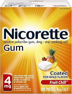 Nicorette Gum 4 mg Fruit Chill - 100 ct, Pack of 2